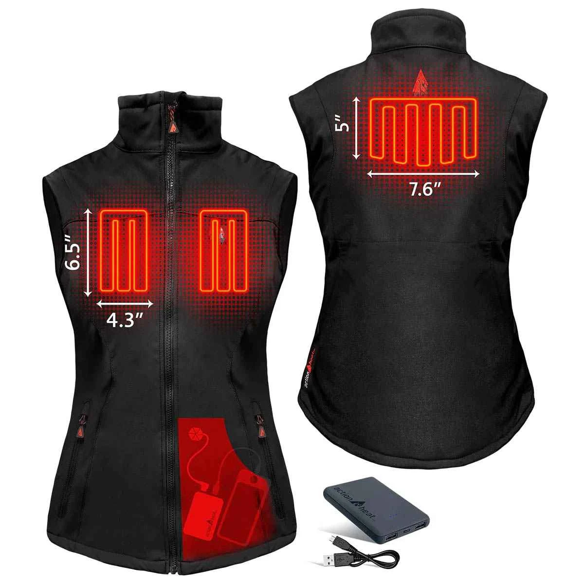 W/5 VOLT SOFTSHELL VEST | BLACK 2 W/5 VOLT SOFTSHELL VEST | BLACK - Image 2