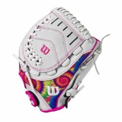 Wilson 11.00 FLASH FP GLOVE | WHT/PNK/TD -Paragon Sports Shop 49365 48 WBW101639 WHITE PINK TIEDY 3