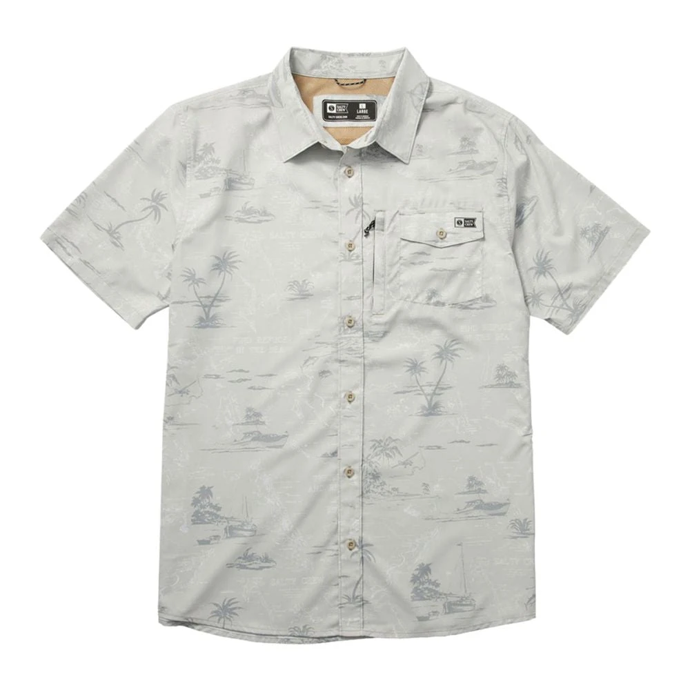 Salty Crew SEAFARER SS TECH WOVEN | LIGHT GREY 1 Salty Crew SEAFARER SS TECH WOVEN | LIGHT GREY