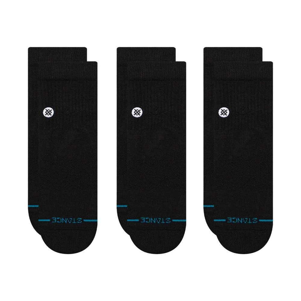 STANCE ICON QUARTER 3-PACK SOCK | BLACK 1 STANCE ICON QUARTER 3-PACK SOCK | BLACK
