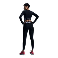 Nike W PRO CROPPED LS | 010-BLACK/ -Paragon Sports Shop 63311 5 FV5484 BLACK WHITE 3