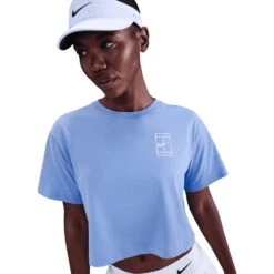 NIKE SLAM CROP TEE | 494-ROYAL