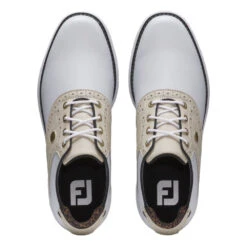 FootJoy TRADITIONS CLEATED | WHITE/BIEG -Paragon Sports Shop 68170 14 97938 WHITE BEIGE 3