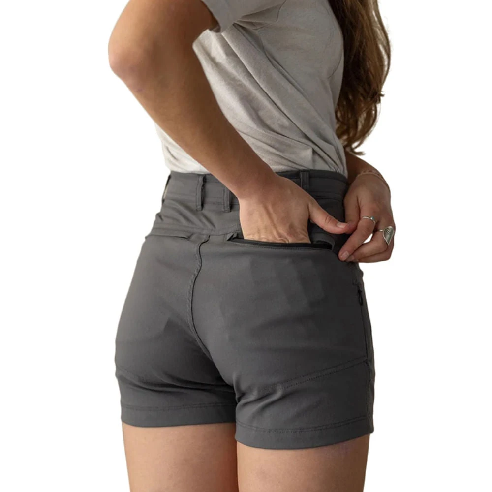 WOMEN'S ECOTREK SHORTS | CHARCOAL 3 WOMEN'S ECOTREK SHORTS | CHARCOAL - Image 3