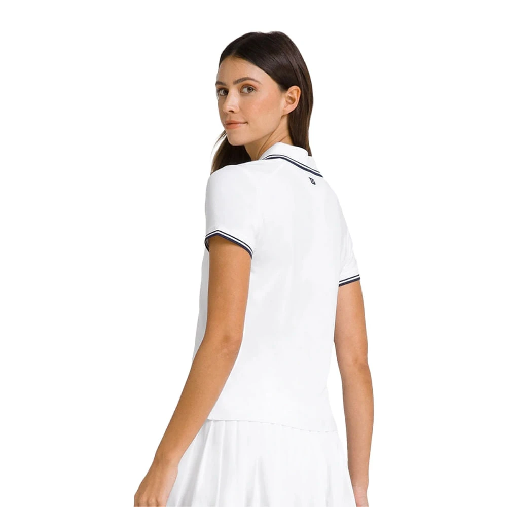 Wilson W CLUB POLO CLASSIC NAVY | WTA-BRIGHT 2 Wilson W CLUB POLO CLASSIC NAVY | WTA-BRIGHT - Image 2