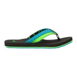 Sanuk B ROOTBEER COZY FLIP FLO | OCEAN/LIME -Paragon Sports Shop Sanuk Kids ROOTBEER COZY FLIP FLO BLUE