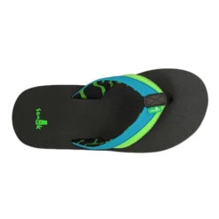 Sanuk B ROOTBEER COZY FLIP FLO | OCEAN/LIME -Paragon Sports Shop Sanuk Kids ROOTBEER COZY FLIP FLO BLUE ce50ac18 6e44 481b aaf0 aa800e4fc3f0